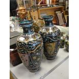 A pair of cloisonne vases