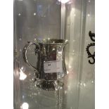 A HM silver christening cup