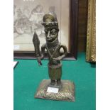 A bronze Benin figure