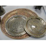 Two Middle Eastern trays;