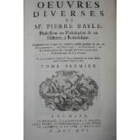 Bayle (Pierre), Oeuvres Diverses, The Hague: P Husson et al 1725-1727, volume 1,