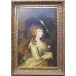 After Thomas Gainsborough (1727-1788): Portrait of Georgiana, Duchess of Devonshire, oil on canvas,