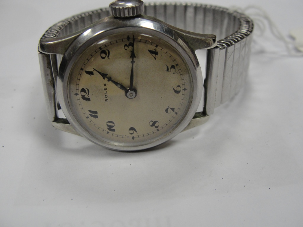 A vintage 1950s Rolex in a Dennison stainless steel case