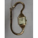 A ladies 9ct Rone 15-jewel movement watch on a 9ct bracelet