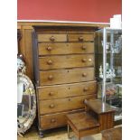 A 19th century mahogany chest on chest