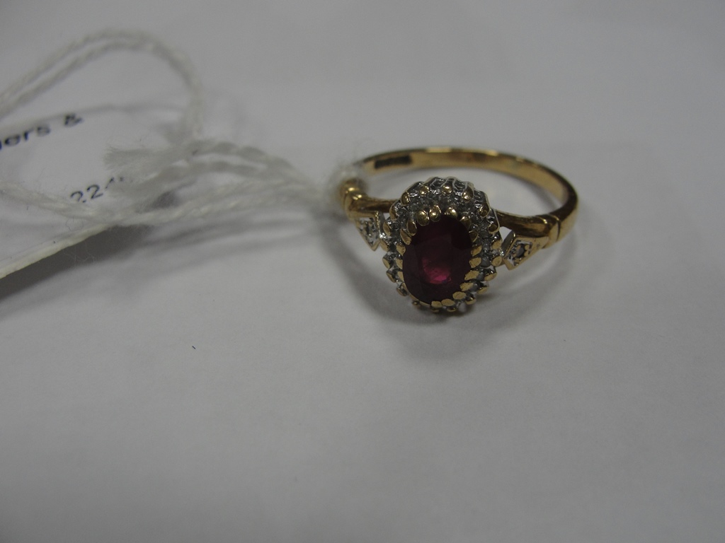 A 9ct ruby dress ring