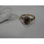 A 9ct ruby dress ring