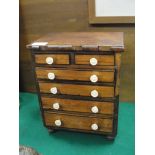 A 19th century mahogany miniature chest of drawers