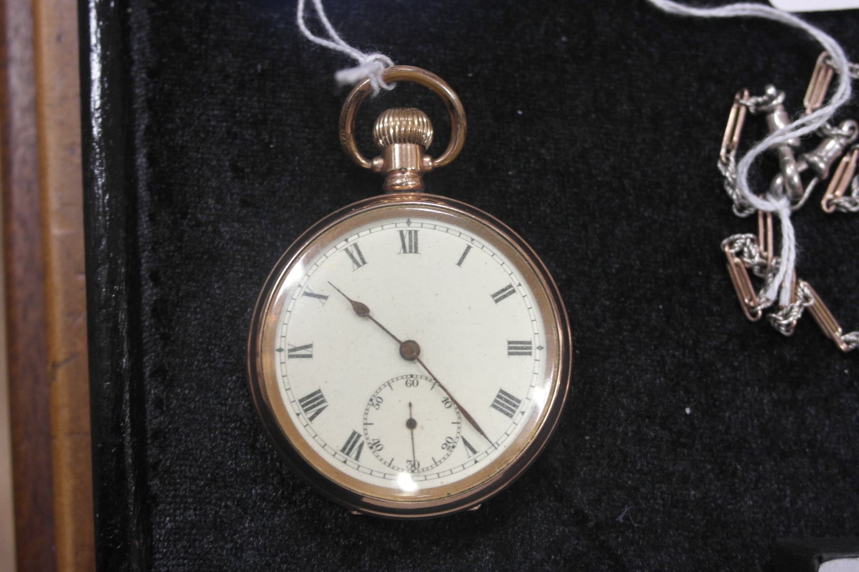 A rolled gold open faced pocket watch