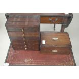 A 19th century mahogany sewing box;
