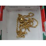 A high grade gold necklace and crucifix