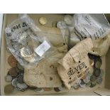 A quantity of World and GB coins to inc four rocking horse crowns and pre-47 examples