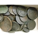 A box of coins, tokens and hammered examples from the 15th, 16th,