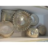 A quantity of silver items to inc napkin rings,