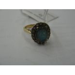 Opal and diamond dress ring