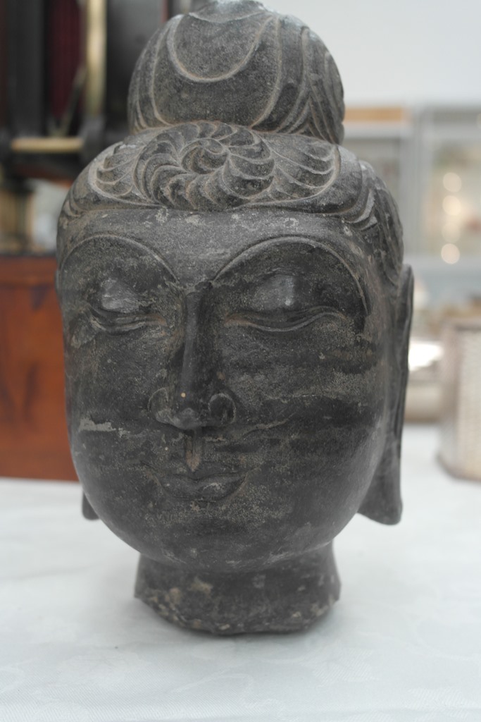 A hardstone buddahs head