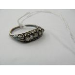 Victorian 5 stone diamond dress ring