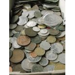 A box of World and GB coins