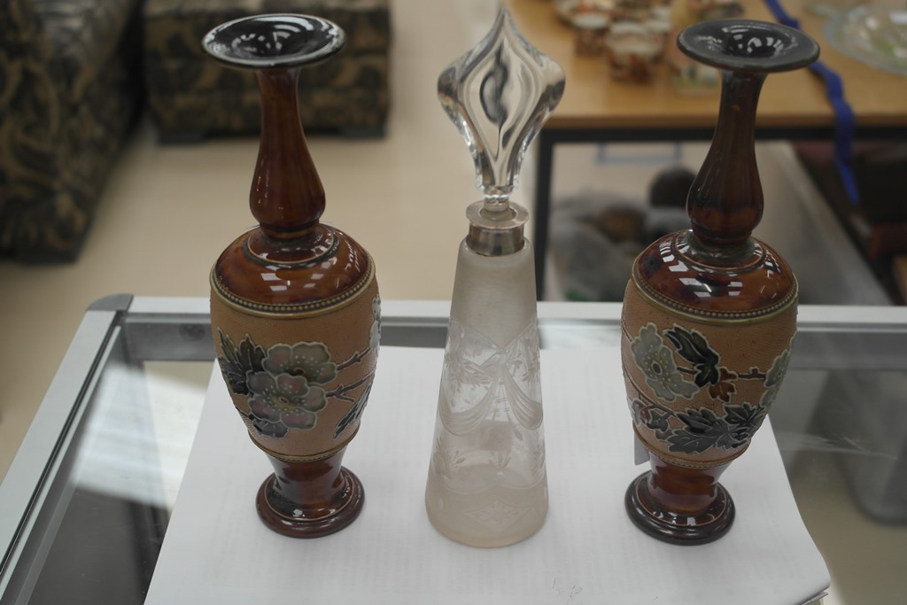 A pair of Royal Doulton vases;