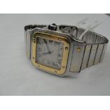 A Cartier Santos wristwatch