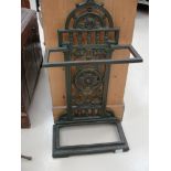 A cast metal stickstand