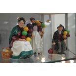 Three Royal Doulton figures: "The Balloon Man" HN 1954,