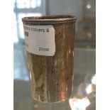 A Russian silver beaker