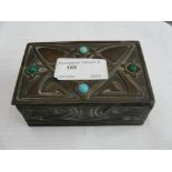 An Arts & Crafts cabochon set box in Archibald Knox style