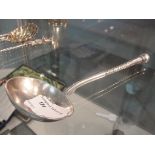 A Russian silver ladle: marked 84 A.