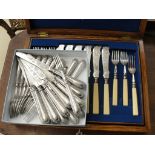 Cased fish knives and forks;
