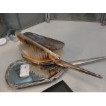 A HM silver brush set