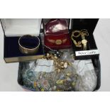 A quantity of clean dress jewellery and ladies fashion watches.