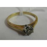 18ct diamond solitaire approx .