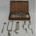 A large box of surgical instruments to inc saws, drills,