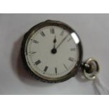 A 19th century silver ladies pocket watch