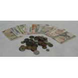 A quantity of coins and banknotes