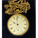 An 18ct gold pocket watch;