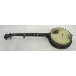 A five-string banjo