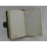 A Victorian doctor's/pharmacist's leather-bound record book of suppliers,