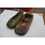 A pair of Edwardian baby shoes