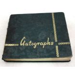 An autograph book to inc signatures by: Rolf Harris, Cliff Richard,