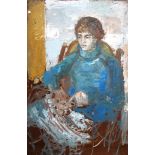 Sonia Handford (1925-2010): Portrait of the artist's daughter, oil on board, 125 x 82 cm.
