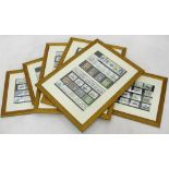 A quantity of framed stamps (6)