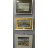 Collister (19th/20th century): Three watercolours depicting scenes on the Isle of Man, each signed,