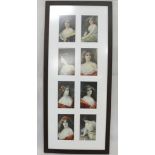 A framed set of eight Asti-Panel postcards