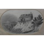 Circle of Henry Bright (1814-1873): Four pencil drawings depicting various landscape studies,