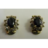 A pair of 14k sapphire earrings from Berawula,