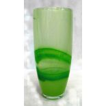 A Polish green glass vase,