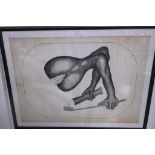 Surrealist School (20th century): A monochrome lithograph of dental subject,