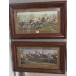 A pair of colour prints of horseracing scenes after Mark Smallman,